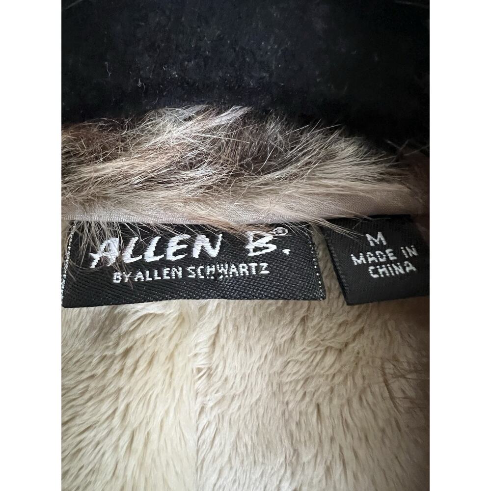 ALLEN B. BY ALLEN SCHWARTZ VTG Y2K Faux Fur Suede Penny Lane Patchwork Jacket M - Picture 12 of 15